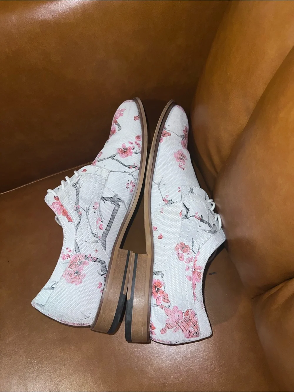 Stacy Adams Dandy White Floral/Skull Pattern oxfords men’s size 10M/ 10.5*